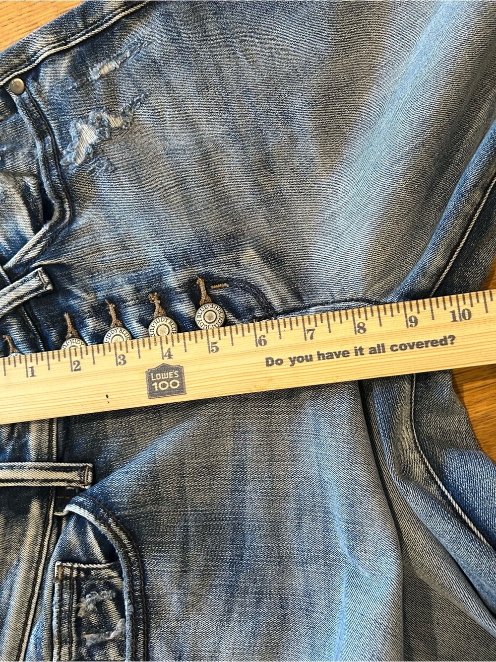 Judy Blue Grey Distressed Skinny Jeans with Button-Fly - Picture 6 of 8